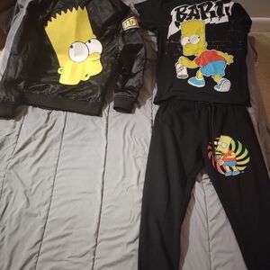 Black Bart Simpson Jacket and Jogger Set